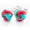 Aqua and Red Enamel Knot 2.JPG